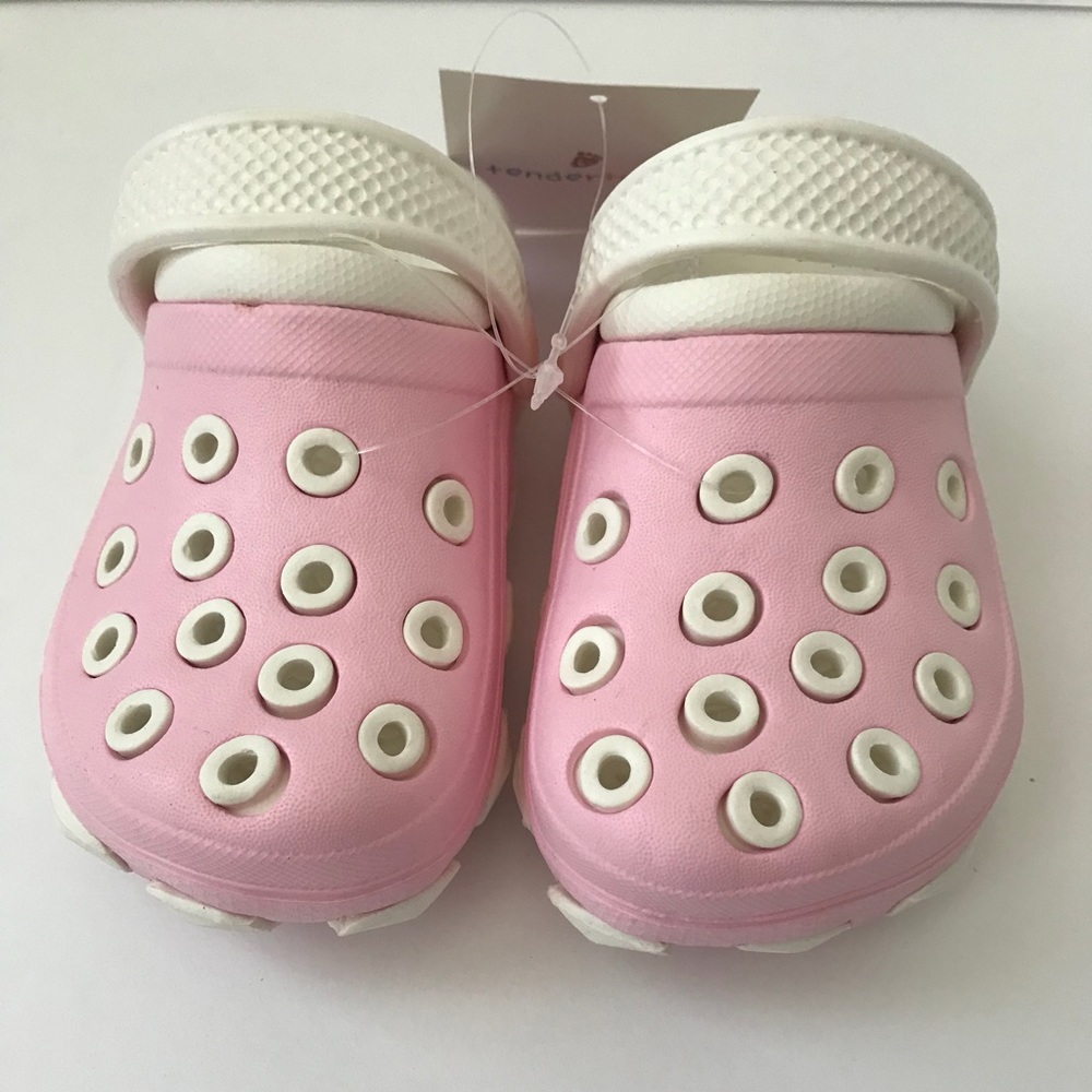 ❌SOLD❌🆕 NWT Toddler Pink/White Clogs - Girls 8 - Picture 3 of 8